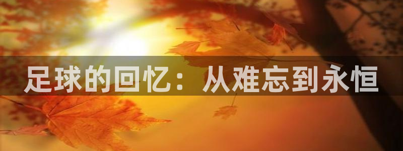678体育直播官网：足球的回忆：从难忘到永恒